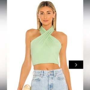 Super Down Womens Wrap Top Amelie Color Mint